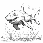 Detailed Shark Cartoon Coloring Pages 1