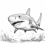 Detailed Shark Cartoon Coloring Pages 2