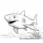 Detailed Shark Cartoon Coloring Pages 4