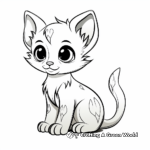 Detailed Siamese Kitten Coloring Pages for Adults 1
