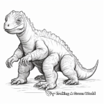 Detailed Sketches of Iguanodon for Coloring 4