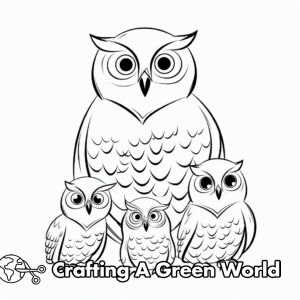 Owl Family Coloring Pages - Free &amp; Printable!