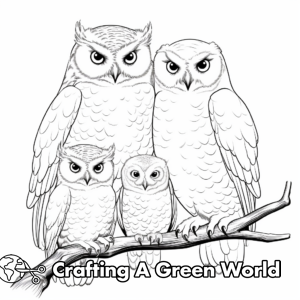 Owl Family Coloring Pages - Free &amp; Printable!