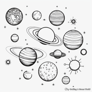 Detailed Solar System Planets Coloring Pages 3