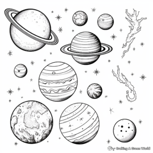 Detailed Solar System Planets Coloring Pages 4