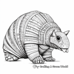 Detailed Southern Long-nosed Armadillo Coloring Pages 3
