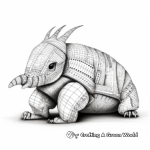 Detailed Southern Long-nosed Armadillo Coloring Pages 4