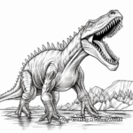 Detailed Spinosaurus Dinosaur Coloring Pages 3