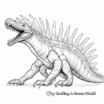 Detailed Spinosaurus Dinosaur Coloring Pages 4