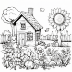 Detailed Spring Garden Coloring Pages 1