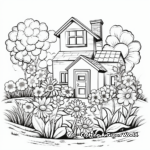 Detailed Spring Garden Coloring Pages 2
