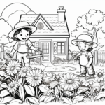 Detailed Spring Garden Coloring Pages 4
