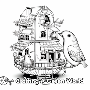 Bird Feeder Coloring Pages - Free &amp; Printable!