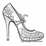 Detailed Stiletto Heel Coloring Sheets for Adults 2