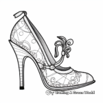 Detailed Stiletto Heel Coloring Sheets for Adults 4