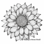 Detailed Sunflower Seed Coloring Pages 1