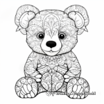 Detailed Teddy Bear for Adult Coloring Pages 4