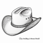 Detailed Texan Cowboy Hat Coloring Pages for Adults 2