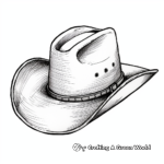 Detailed Texan Cowboy Hat Coloring Pages for Adults 4