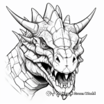 Detailed Triceratops Head Coloring Pages 1