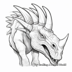 Detailed Triceratops Head Coloring Pages 2