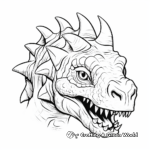 Detailed Triceratops Head Coloring Pages 3