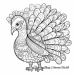 Detailed Turkey Coloring Pages for Adults 4