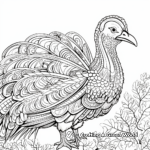 Detailed Turkey Fine Art Coloring Pages for Adults 4