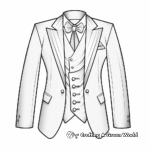 Detailed Tuxedo Suit Coloring Pages 2