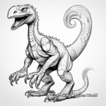 Detailed Velociraptor Coloring Pages for Adults 4
