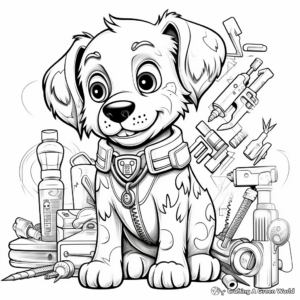 Detailed Veterinary Tools Coloring Pages 4