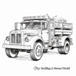 Detailed Vintage Fire Engine Coloring Pages 2