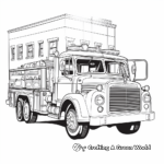 Detailed Vintage Fire Engine Coloring Pages 4