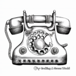 Detailed Vintage Telephone Coloring Pages 3