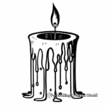 Detailed Wax Dripping from Candle Coloring Pages 4