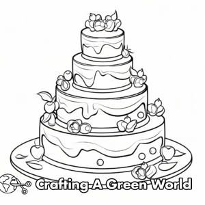 Cake Coloring Pages - Free &amp; Printable!
