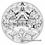 Detailed Winter Mandala Coloring Pages for Adults 2