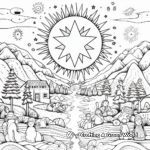 Detailed Winter Solstice Celebration Coloring Pages for Adults 1