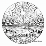 Detailed Winter Solstice Celebration Coloring Pages for Adults 2