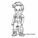 Detailed Workman Overalls Coloring Pages 1