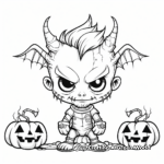 Diabolical Demons Adult Halloween Coloring Pages 1