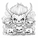 Diabolical Demons Adult Halloween Coloring Pages 3