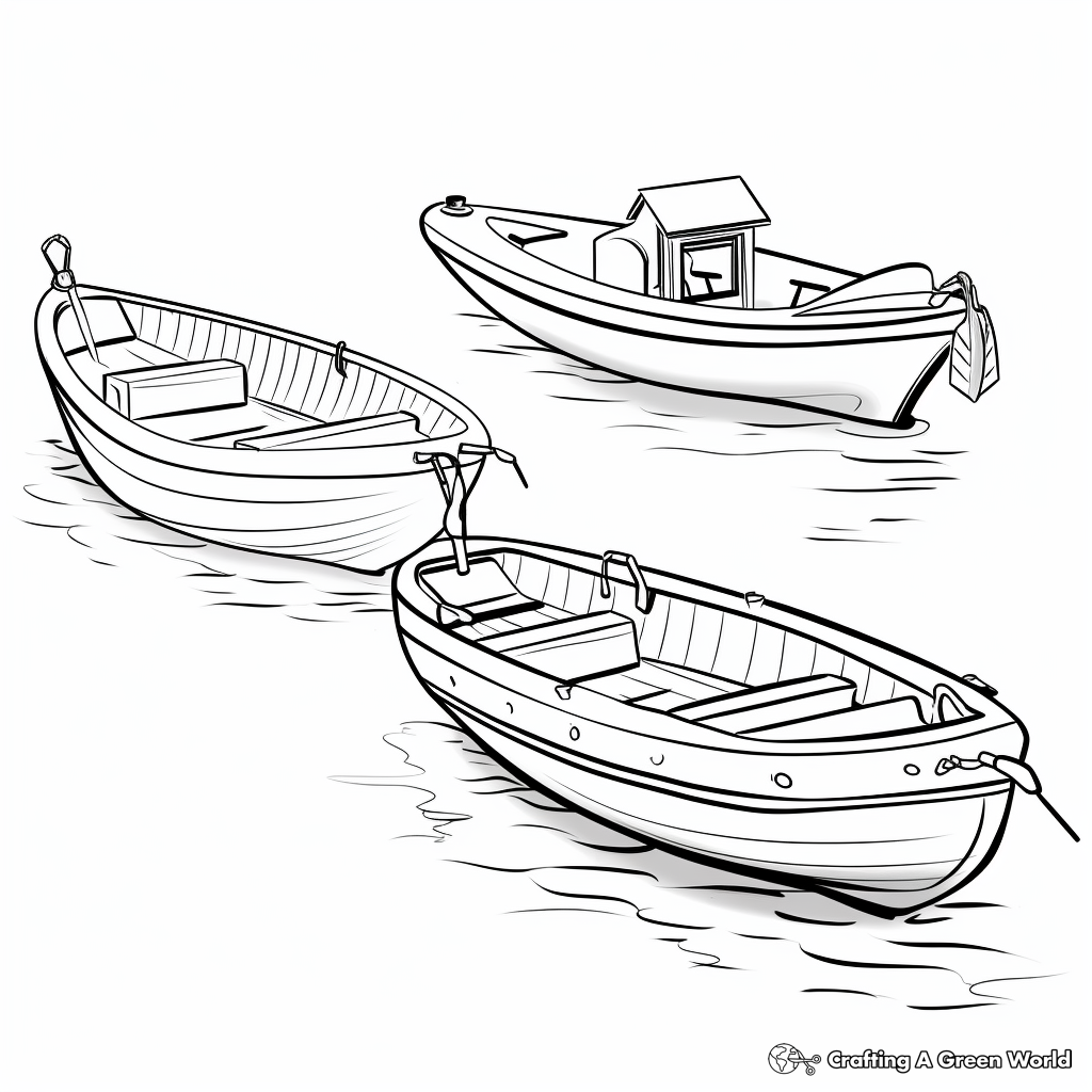 Rowboat Coloring Pages - Free &amp; Printable!