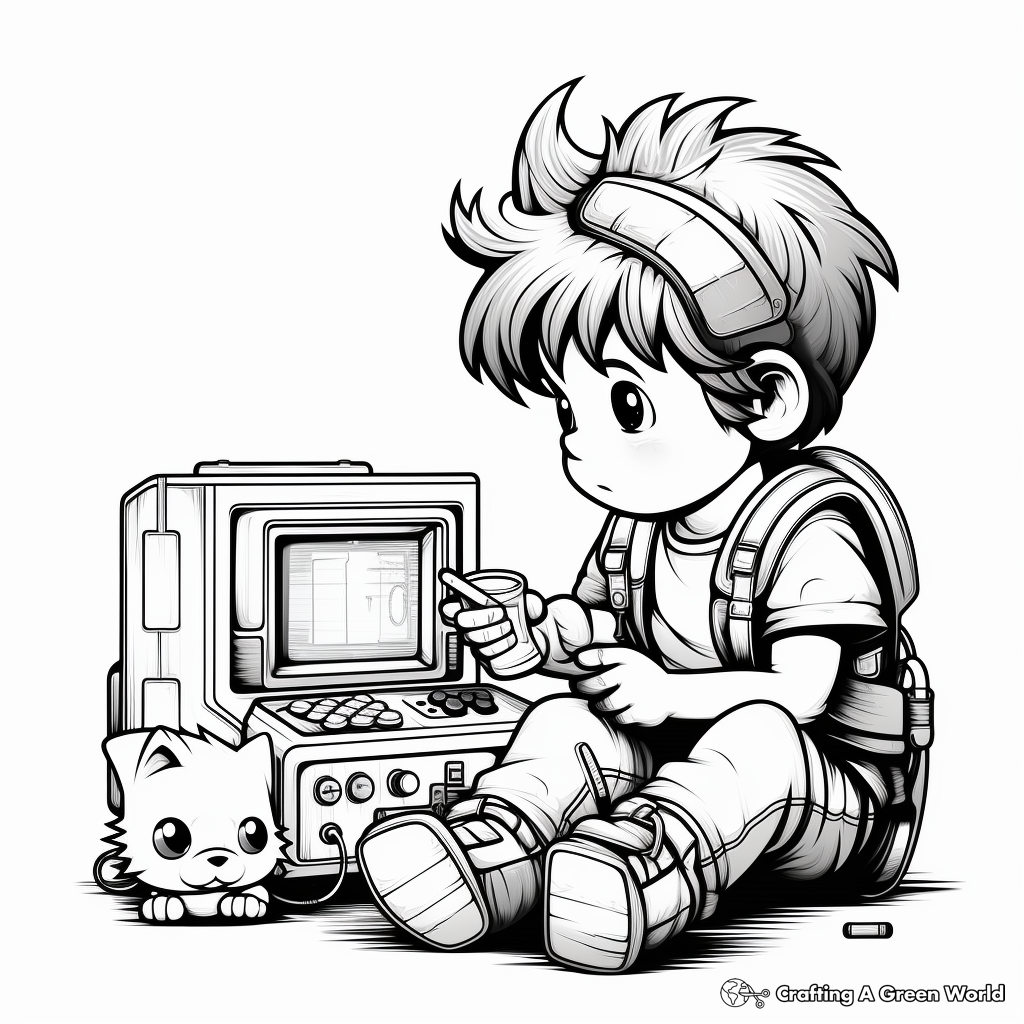 Digital Pixel Art Coloring Pages for Gamers 2