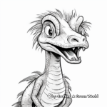 Dilophosaurus Portrait Coloring Pages for Focused Kids 3