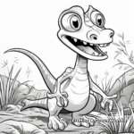 Dimorphodon Encounter with T-Rex Coloring Pages 2