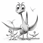 Dimorphodon Family Coloring Pages: Parents and Babies 4