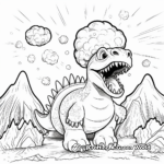 Dino-Infused Volcano Explosion Coloring Pages 3