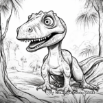 Dinosaur Era: Tarbosaurus Environment Coloring Page 2