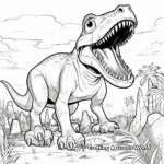 Dinosaur Era: Tarbosaurus Environment Coloring Page 4